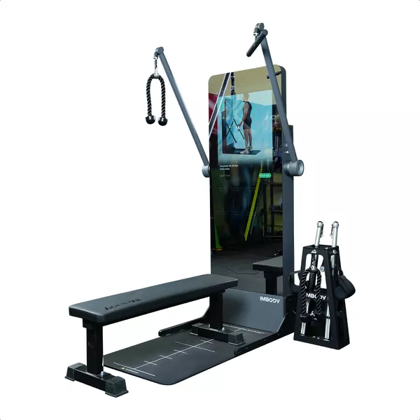 IMBODY POWER S versão completa — equipamento com banco e acessórios para mais de 100 exercícios
